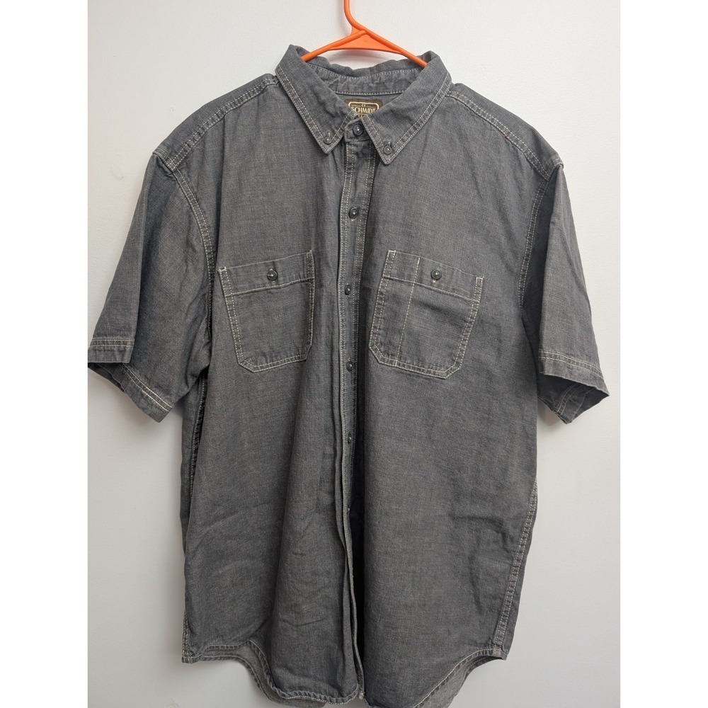 D4 C. E. SCHMIDT MEN'S work SHIRT SIZE XL-Gray